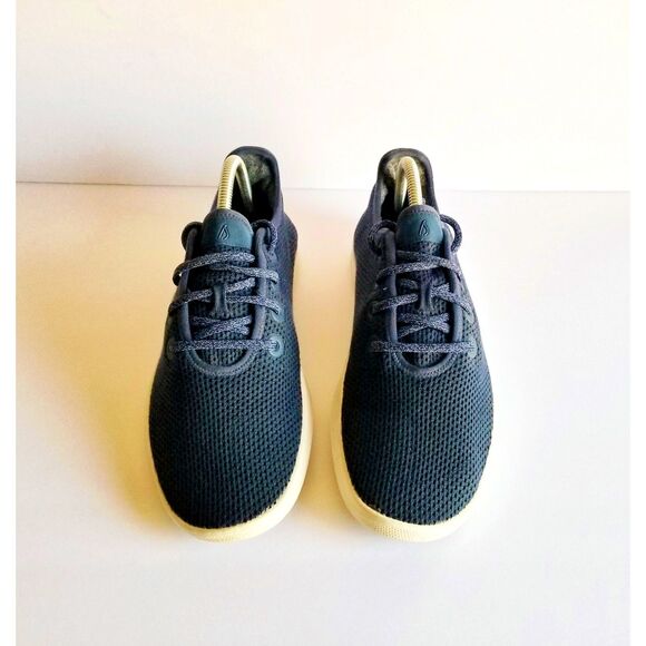 ALLBIRDS Women's Tree Runners Sz 10 40.5 Blue White Soles Lace Up Sneakers - Picture 2 of 14